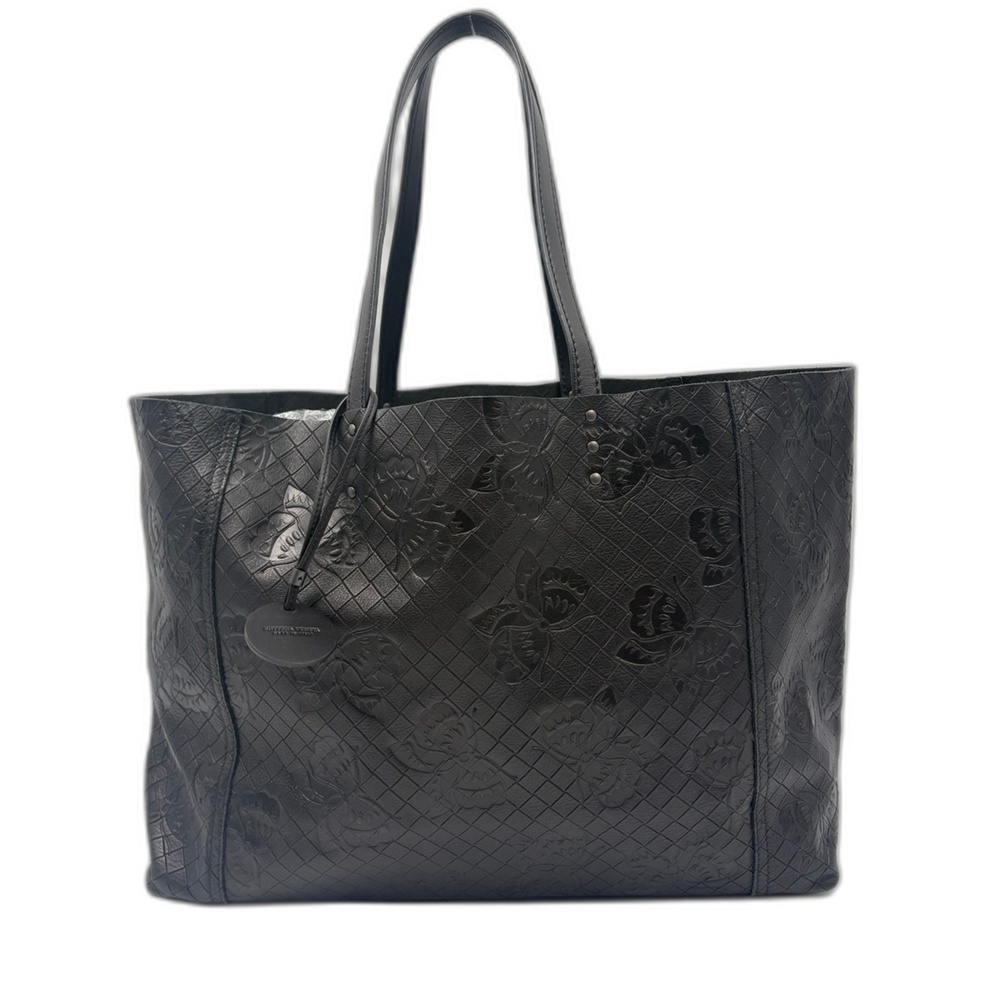 BOTTEGA VENETA Black Intrecciato Tote Bag
